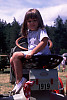 Kayla on Tractor